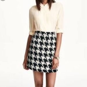 H&M A-line Houndstooth Skirt